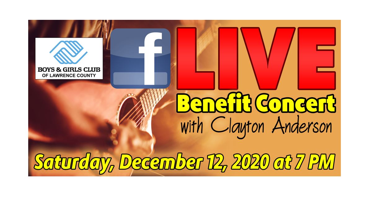 Online Auction & Benefit Concert with Clayton Anderson
December 12th, at 7:00PM